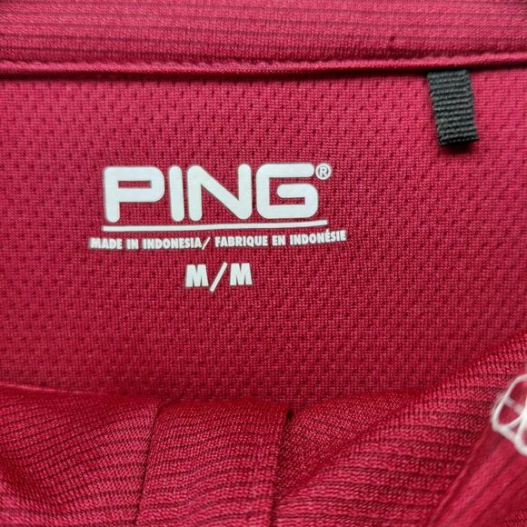 Ping Stanford Cardinal 1/4 Zip Golf Pullover Mens Medium Red Sensor Cool Stretch - Picture 7 of 13
